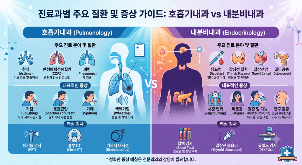 진료과 매칭가이드(호흡기내과와 내분비내과)