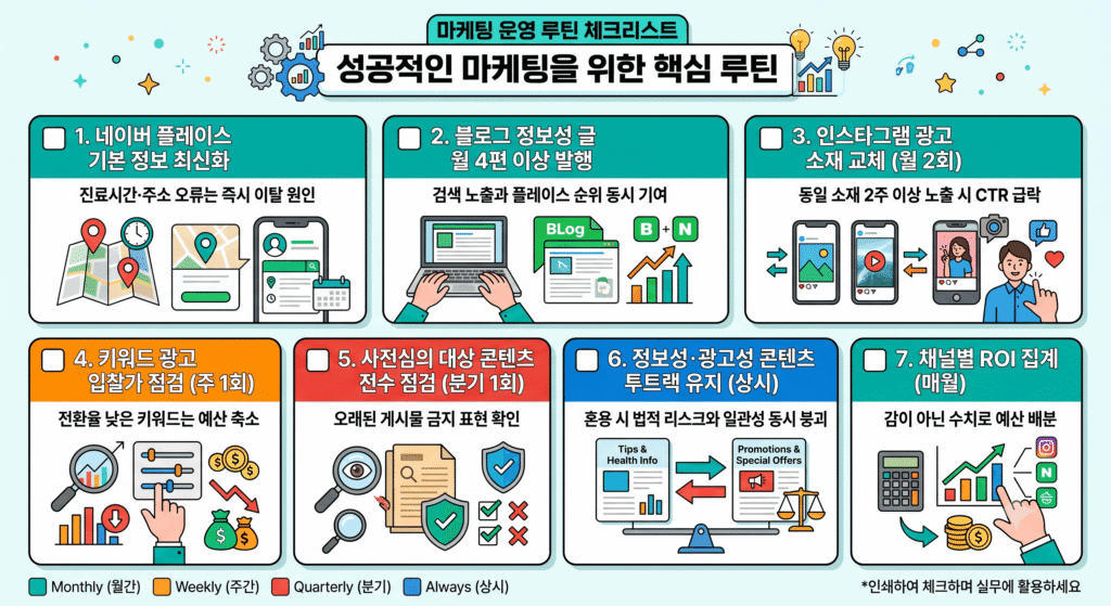 피부과 여드름치료마케팅 월간 운영 체크리스트 7가지