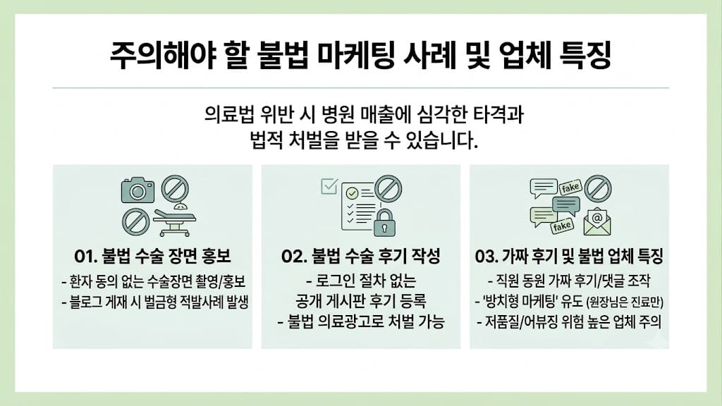 성형외과 마케팅 의료법 위반 불법 광고 적발 주의사항 안내
