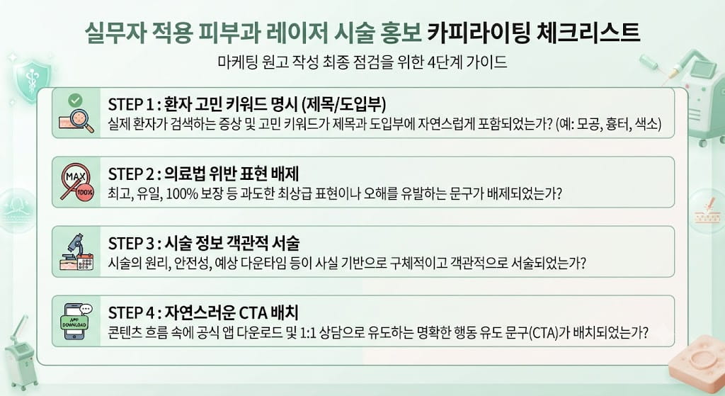 병원 마케팅 실무자를 위한 의료광고 카피라이팅 체크리스트